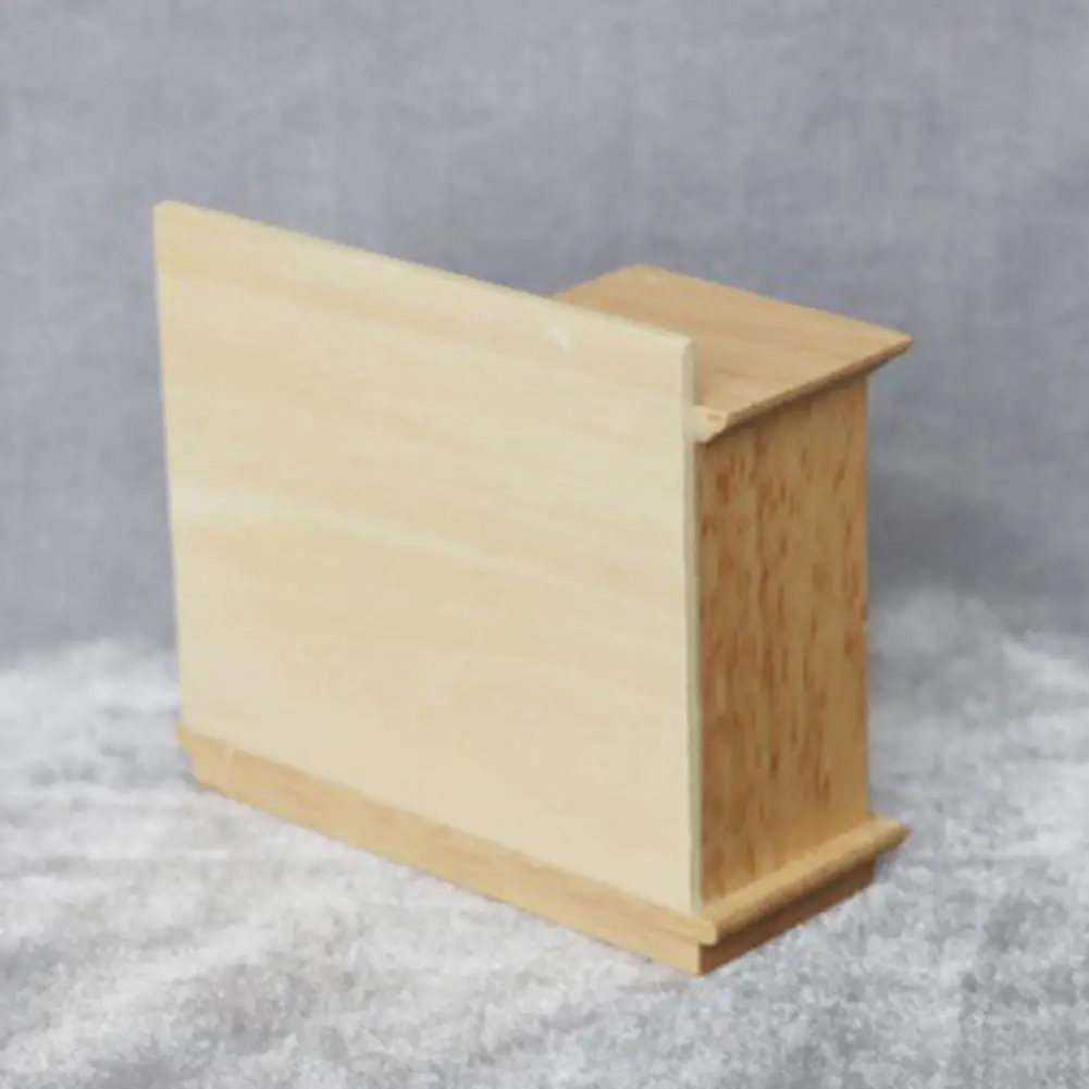 

Durable 1/12 Scale Dollhouse Wash Basin Wooden Wash Basin Small Best Gift