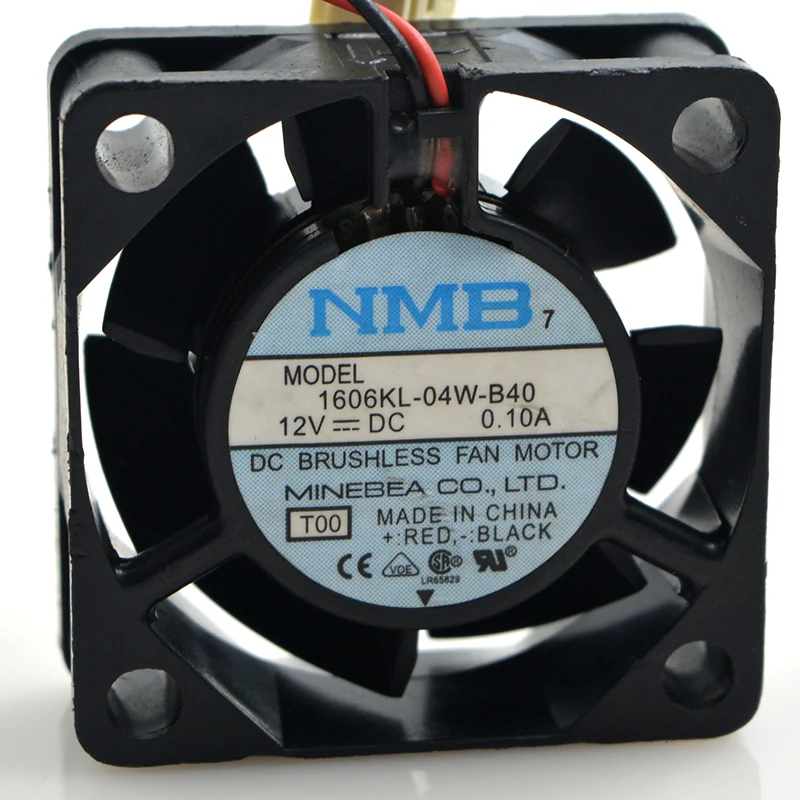 

NMB1606KL-04W-B40 T00 DC 12V 0.10A 40x40x15mm 2-Wire Server Cooling Fan