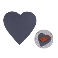 20cm natural slate plate heart shaped western food stone plate cake sushi barbecue plate cheese pizza fruit tray black