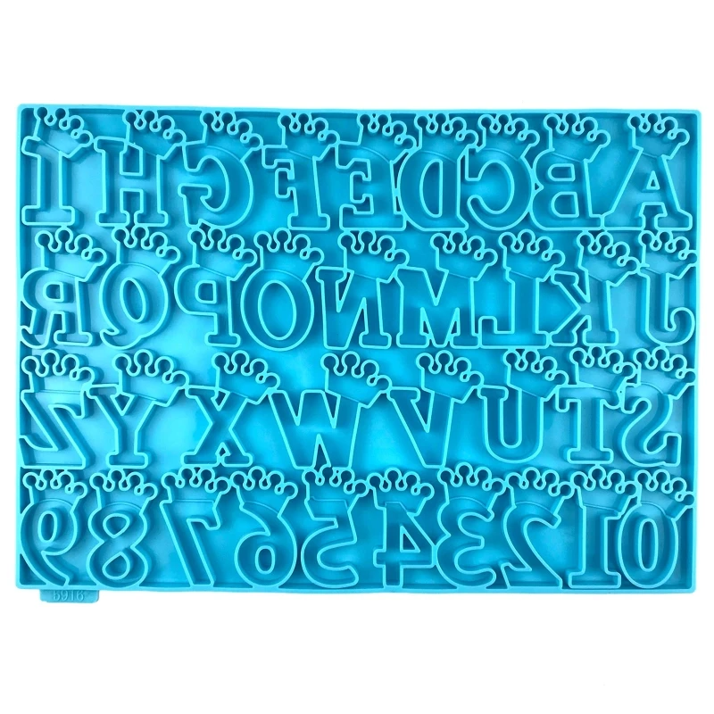 

Crown Letters Keychain UV Epoxy Resin Mold Digital Numbers Alphabet Crystal Silicone Mould DIY Crafts Jewelry Earrings Pendants
