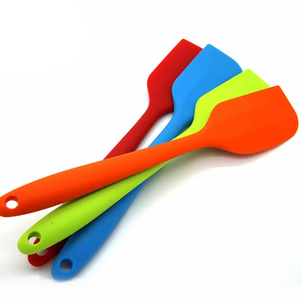 

5pcs Universal Heat Resistant Integrate Handle Silicone Spoon Scraper Spatula Ice Cream Cake Kitchen Tool Utensil Hot Sale
