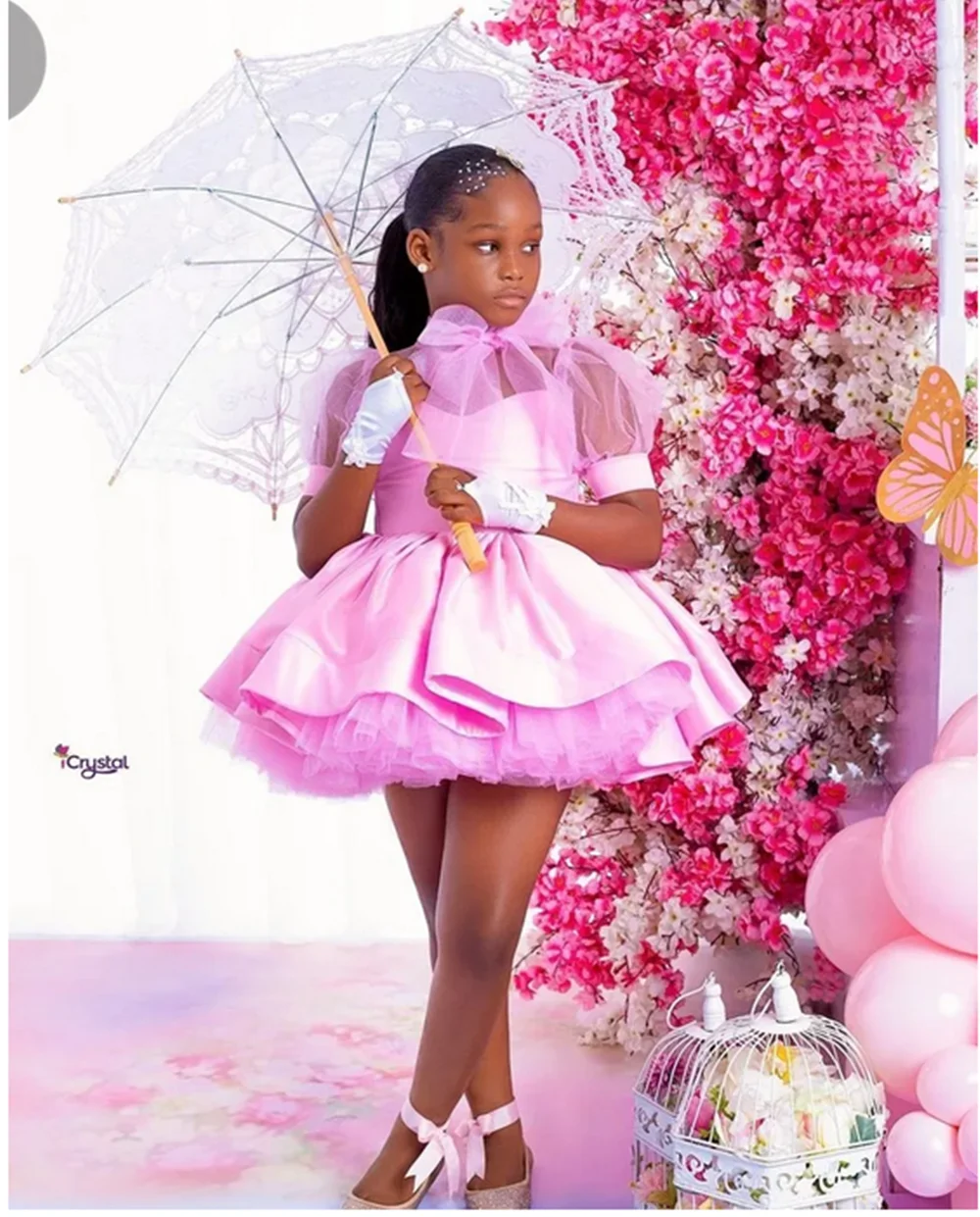 Цветочные платья для девочек пышное детское платье с бусинами нарядное