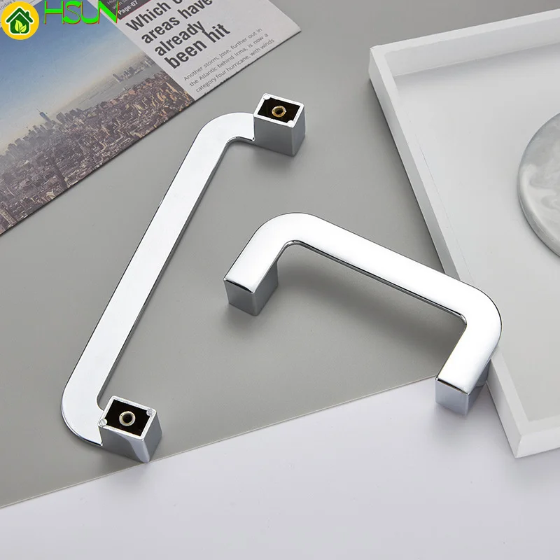 Полукольцевая Хромированная ручка из цинкового сплава светильник для шкафа