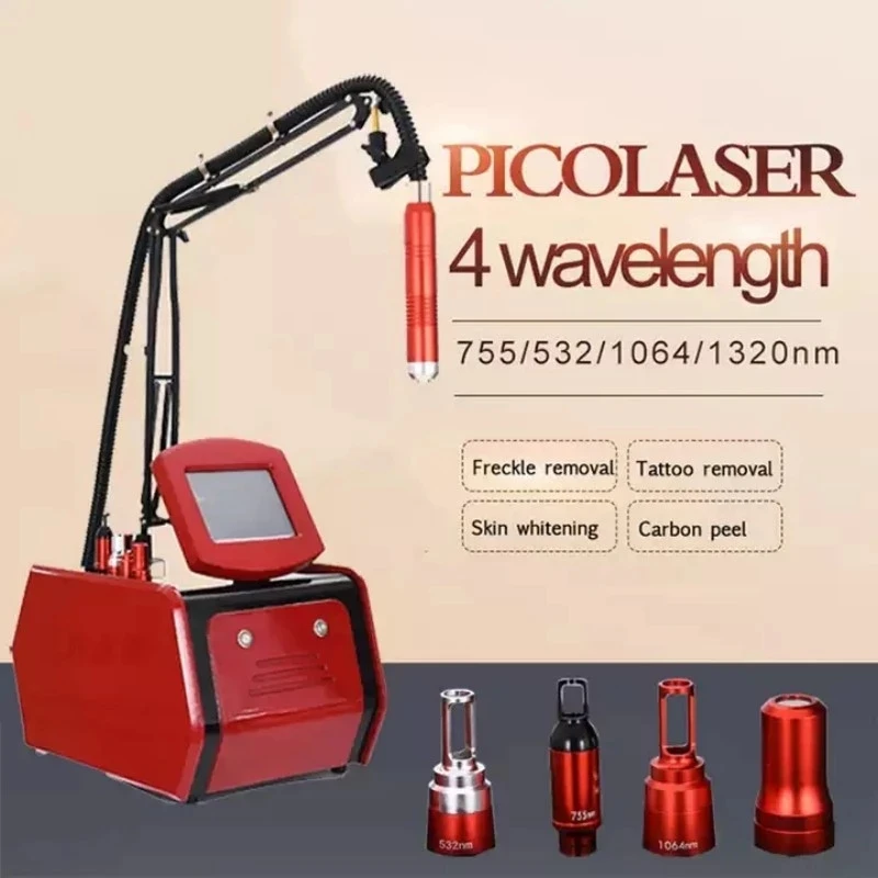 

Draagbare Nd Yag Laser Pico Laser 755 1320 1064 532nm Picosecond Laser Schoonheid Machine Voor Tattoo Verwijdering Schoonheid Ma