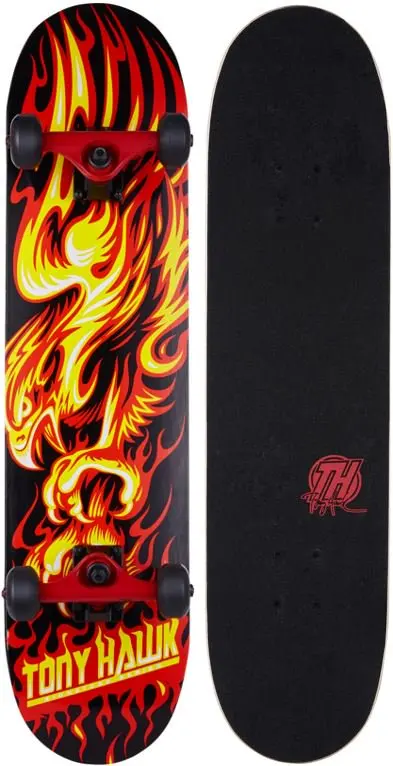 

Series 4 Popsicle Flame Hawk Skateboard, 7 ply Maple, 58mm x 45mm Polyurethane Cast Performance Wheels