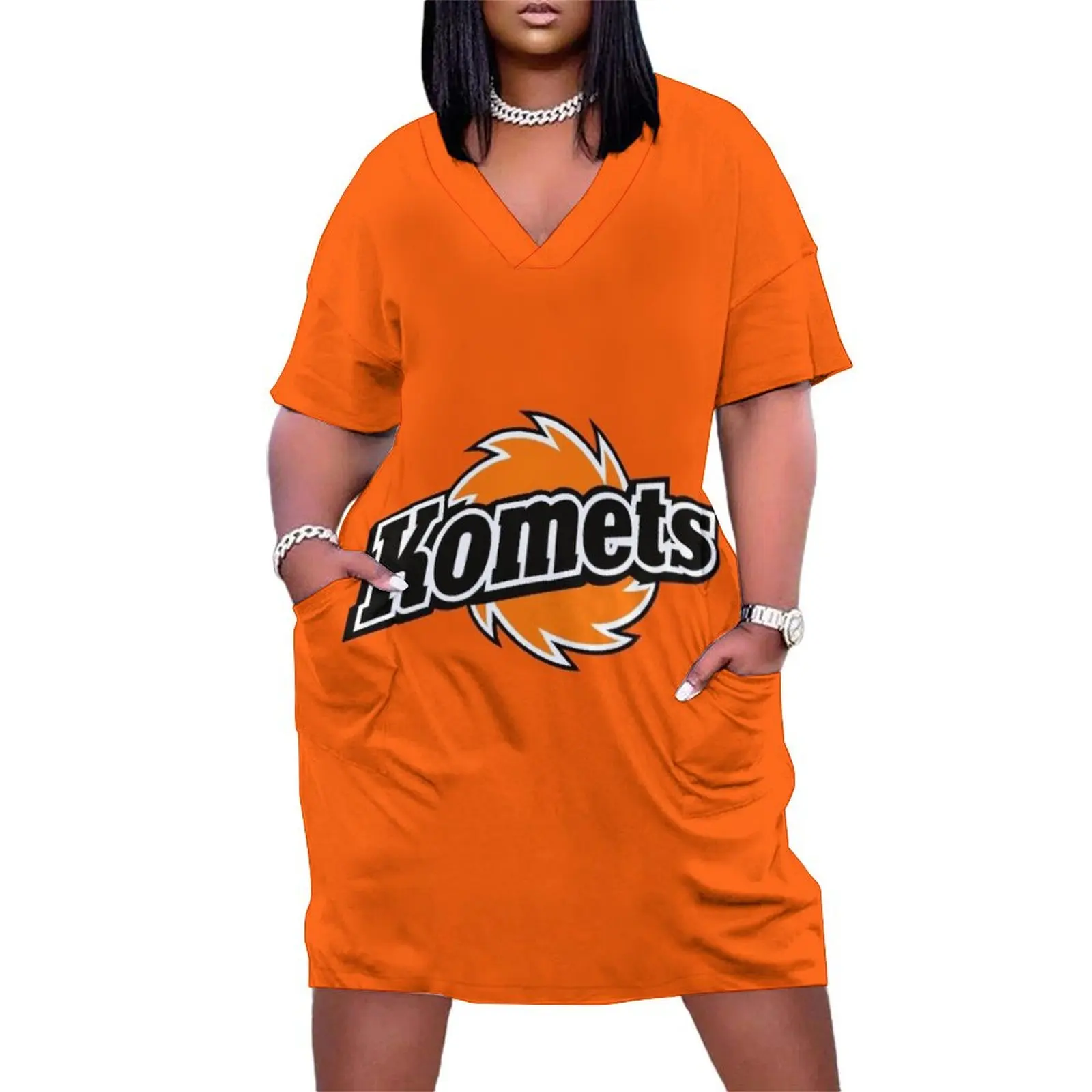 FORT WAYNE KOMETS Свободное платье с карманами свадебные платья для вечеринок женская