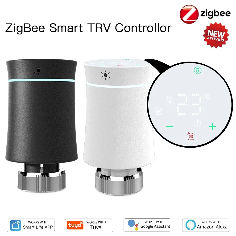 

ZigBee 3.0 Tuya New Radiator Actuator Valve Smart Programmable Thermostat Temperature Heater Alexa Voice Control