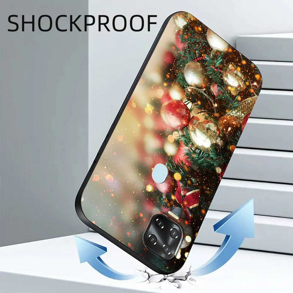 Для ZTE Blade V2020 чехол Axon 11 SE 5G задняя крышка для V 2020 черный ТПУ с надписью &quotmerry christmas