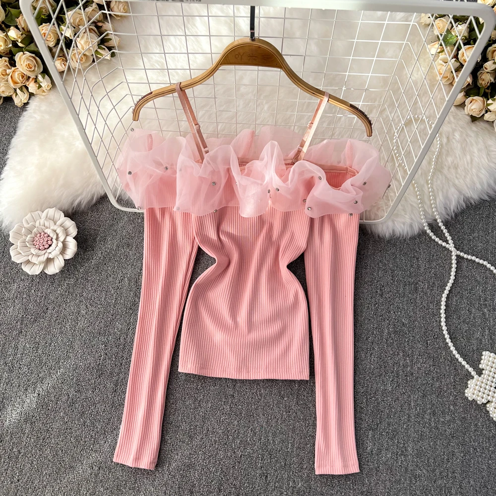 

Женский приталенный пуловер с открытыми плечами, с цветочным принтом