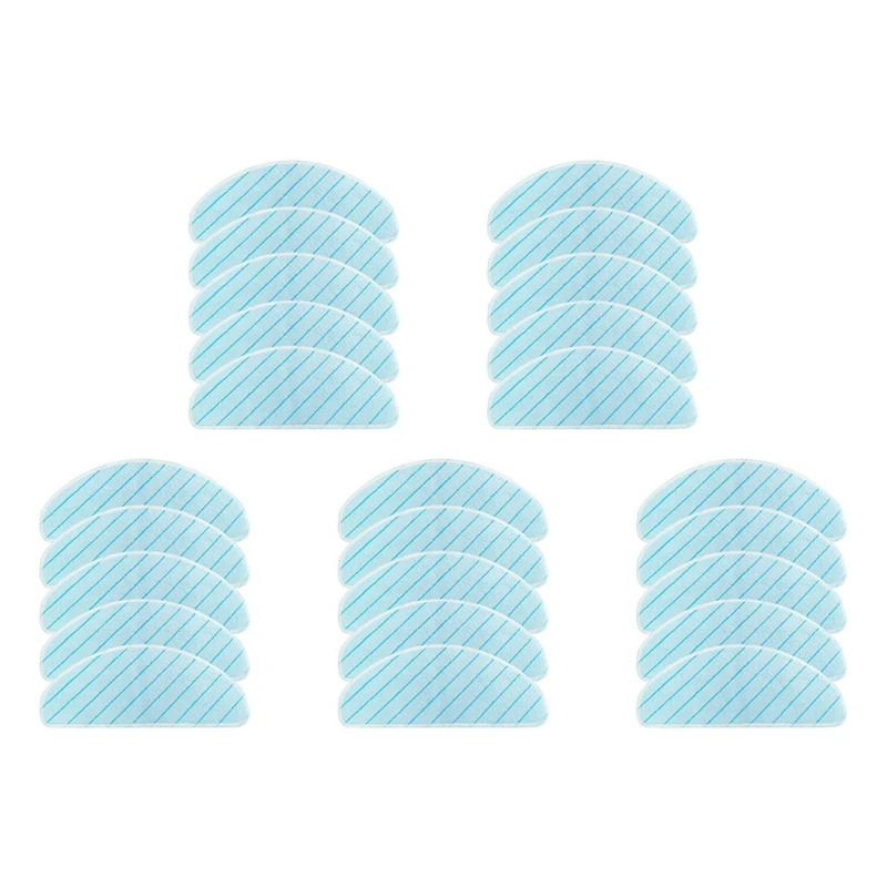 

For Ecovacs Deebot Ozmo T8 Aivi T8 Max T9 Max Vacuum Cleaner Cleaning Washable Mop Pad Mop Cloth Rag (25PCS)