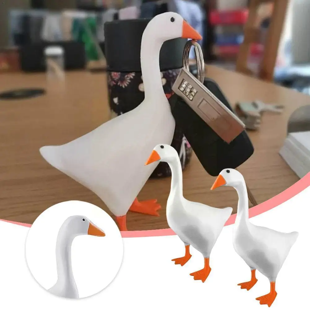 

Big White Goose Shape Keychain Home Storage Hanger Magnetic Keychain Rack Decoration Magnet Rack Wall Gift C0p5
