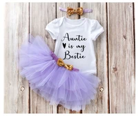 bestie auntie baby set newborn custom baby gift for auntie christmas personalized newborn clothes baby announcement gift