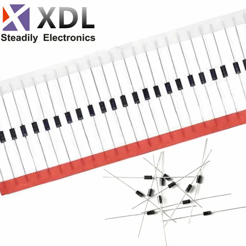 

100 шт. 1N4007 4007 1A 1000V DO-41 высококачественный выпрямительный диод IN4007 1n4007