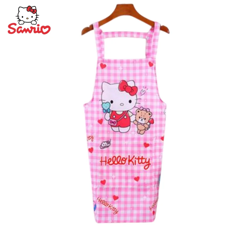 

Sanrio anime peripheral kawaii cartoon Hello Kitty cinnamon roll antifouling sleeveless apron creative overalls gift wholesale