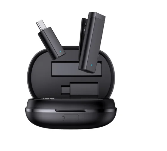 

USAMS 2022 Wireless Rechargeable Microphone Mini Environmental Noise Reduction Interview Lavalier Wireless Microphones