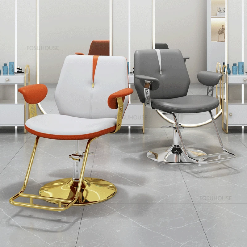 

Парикмахерские кресла нового дизайна, профессиональные высококлассные вращающиеся стулья для парикмахерской, подъемный вращающийся стул, простой стул для салона красоты
