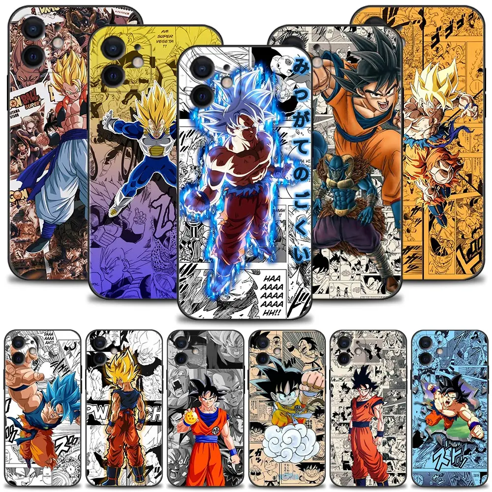 

Dragon Ball Z Super DBZ Goku Phone Case for iPhone 13 11 12 pro max XR X 8 7 6 6s plus XS 13mini 12mini 5 5s SE Cover TPU Coque