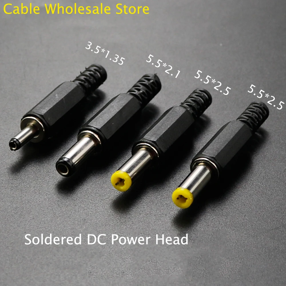 

Cable Wholesale Store 1Pcs 3.5x1.35mm 5.5x2.1mm 5.5x2.5mm Soldered DC Power Head DC Stroboscope Socket Stroboscope Solder Mask