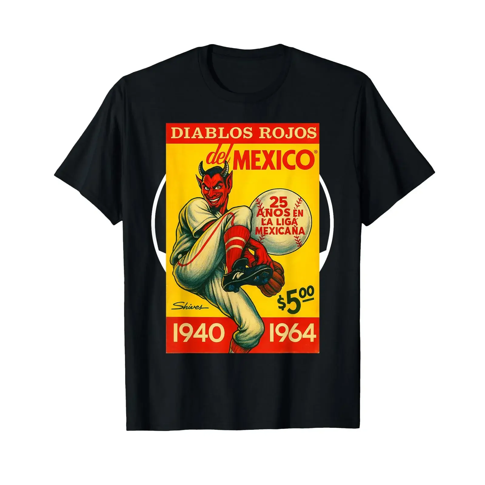 Фото Футболка DIABLOS ROJOS DE Mexico, винтажная, с эффектом потертости, универсальная, дышащая, мягкая, для повседневной носки, стильная, модная, слегка приталенная. №1