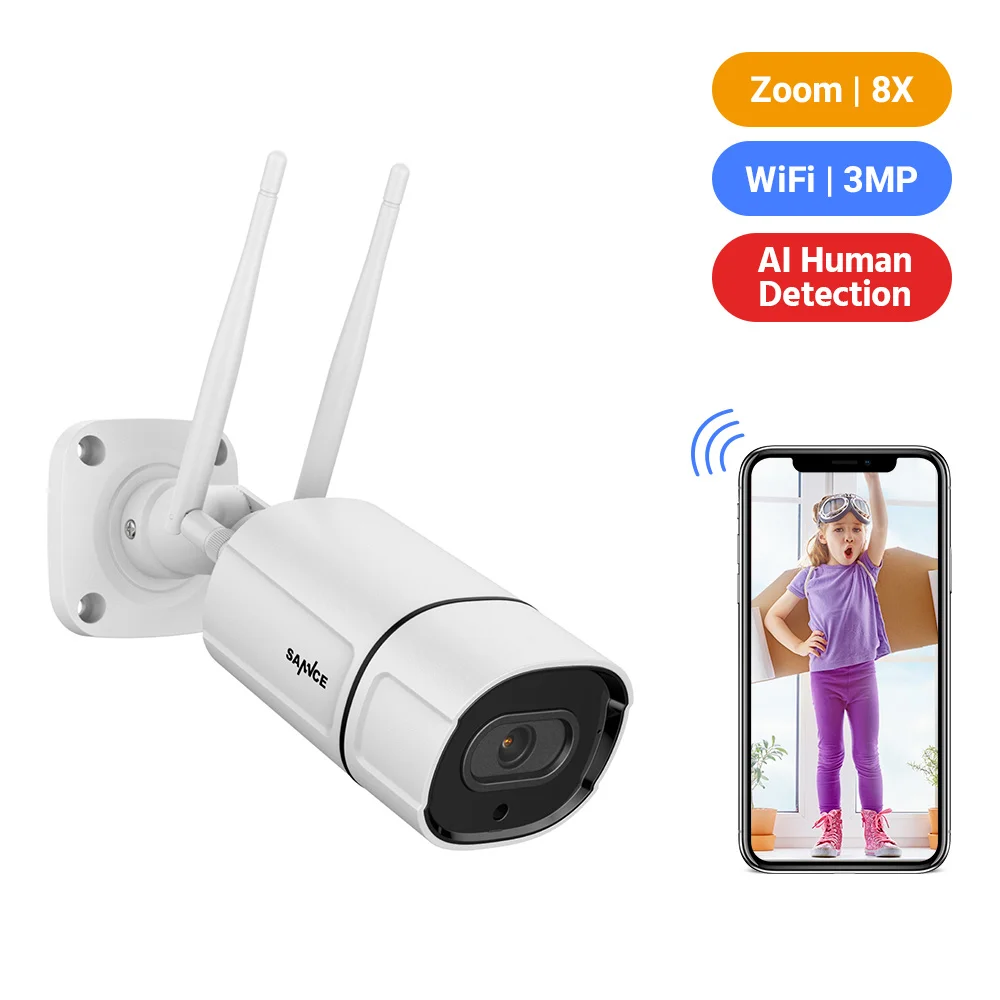 

Waterproof 3MP IP Camera HD WiFi Wireless Surveillance Bullet Camara Outdoor IR Cut Night Vision Home Security Camara Genuine