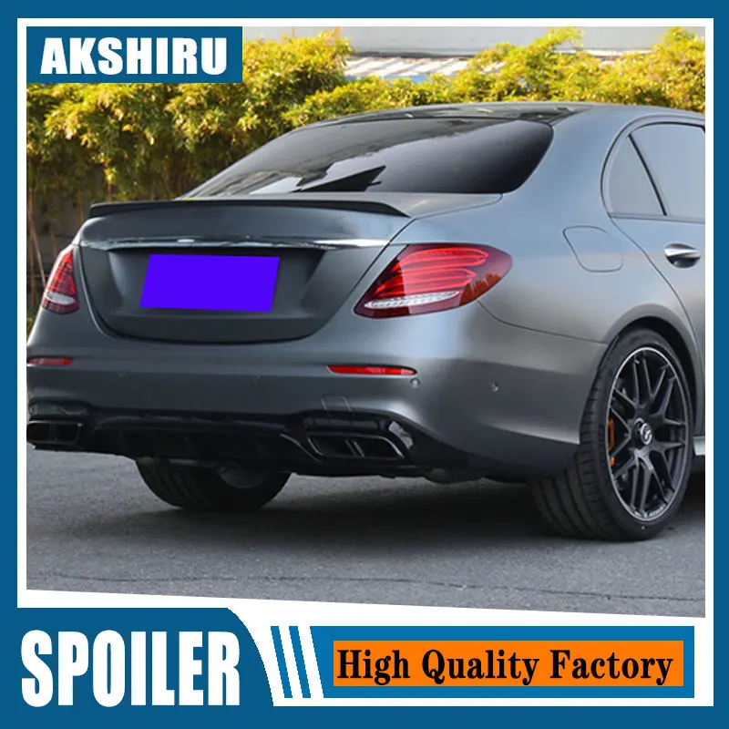 

For Mercedes Benz W213 Spoiler 2016 2017 2018 2019-21 E-class E200 E300 E320 E63 Spoiler High Quality ABS Car Rear Wing Spoiler