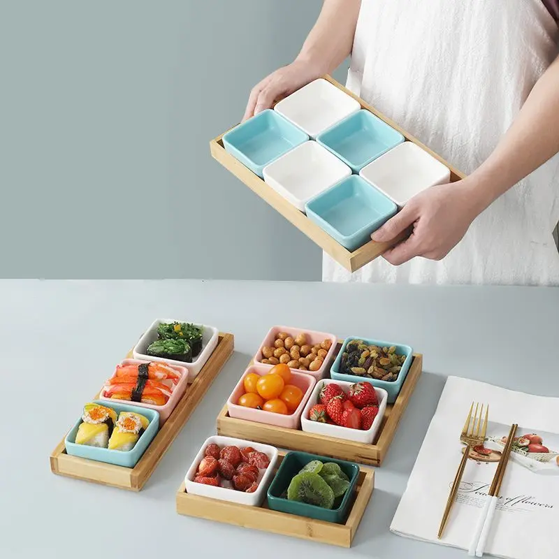 

Nordic creative ceramic snack fruit plate living room household dipping dish snack dried fruit ktv snack dish platter