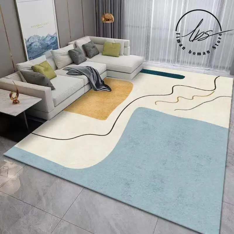 

Modern Minimalist Rugs Abstract Lines Bedroom Carpet Study Floor Mat Cream Style Sofa Coffee Table Mats Home Cloakroom Carpets