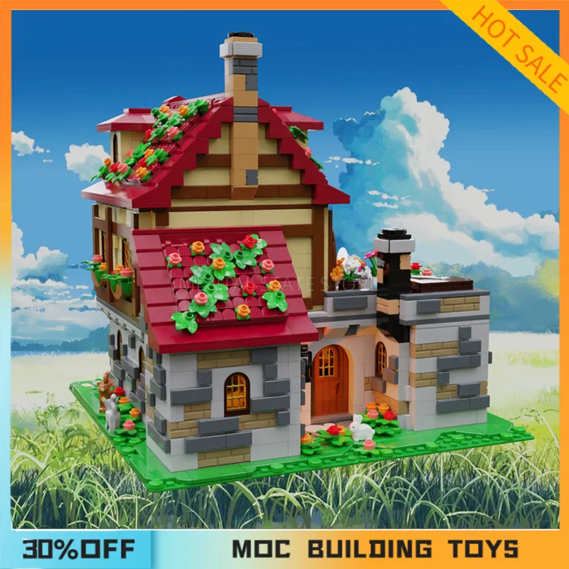 2454 шт. Детский конструктор MOC Таверна под цветами