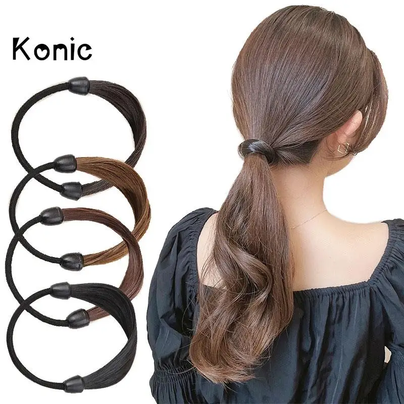

Konic Wig Резиновая лента для женщин девушек в Корейском стиле Kpop простой винтажный шикарный летний модный головной убор 2023