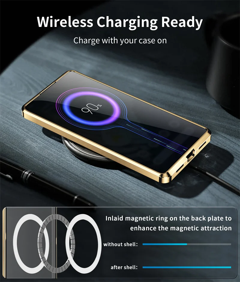 Magnetic Case for Google Pixel 7 Pro 7 Wireless Charging Magnet for Magsafe Cover Shockproof Ultra thin Metal Frame Funda Coque