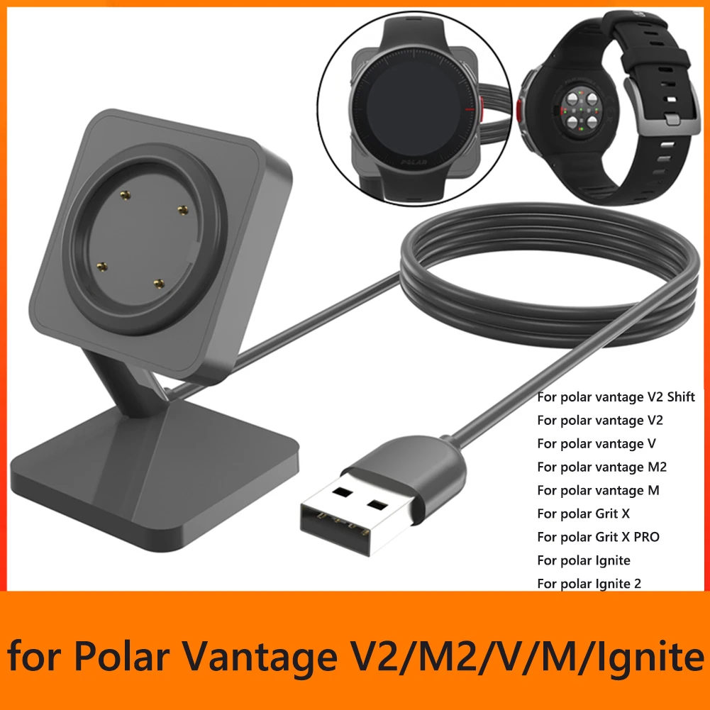 

Адаптер зарядного устройства для Polar Vantage V2/M2/V/M для Polar Ignite/Grit X, аксессуары для умных часов, USB Магнитный зарядный кабель, 1 м
