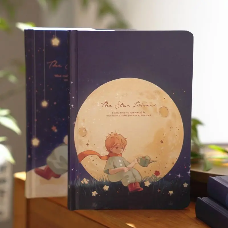 

A5 Notebook Cute Prince Illustration Book Color Page Student Manual Ledger Notepad Diary Book 128 Sheets