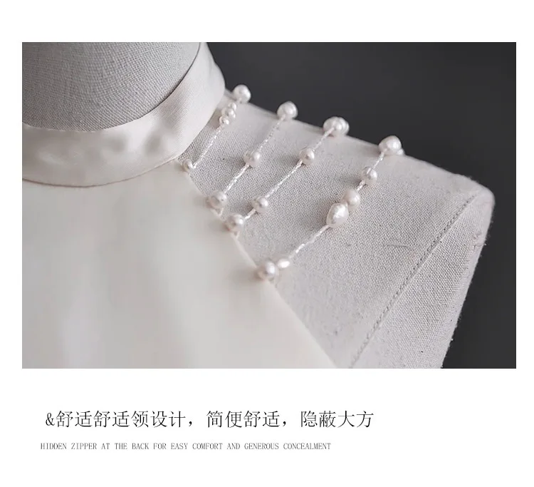 Элегантный вечерний халат с лямкой на шее женское белое платье Ципао открытой