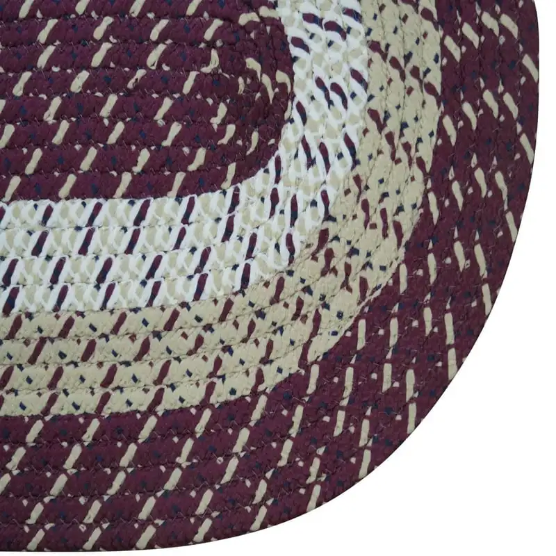 

Polypropylene 20" x 30" Braided Rug - Burgundy Stripe