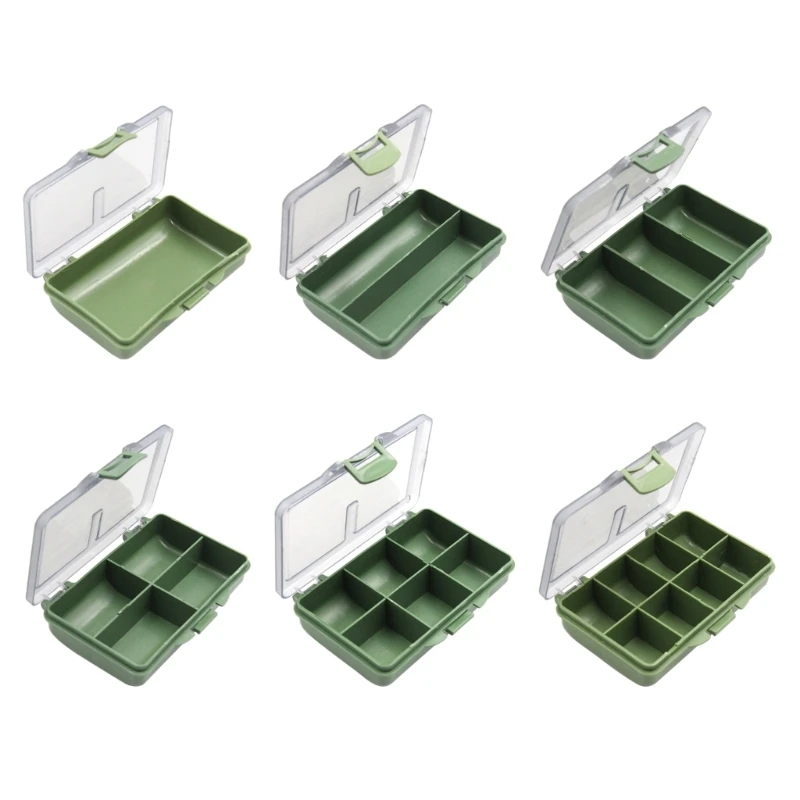 

1-8 Compartments Storage Box Carp Fishing Tackle Boxes System Fishing Bait Spoon Hook Storage Container Portable Fishing Box