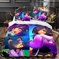 aphmau bedding set single twin full queen king size kawaii aphmau bed set aldult kid bedroom duvetcover sets 3d anime 034