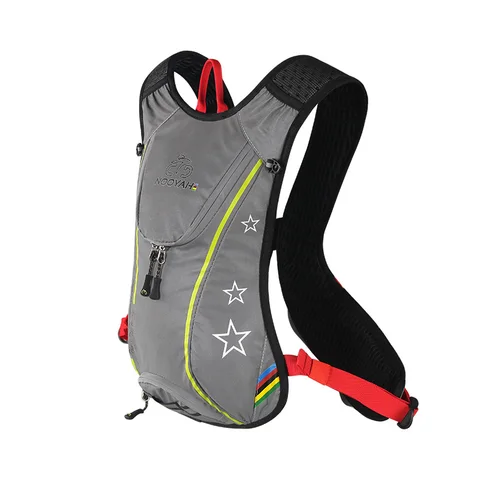 NOOYAH Велосипедная сумка Светоотражающая на 360 ° Легкая сумка для бега Унисекс Велосипедный рюкзак Спортивный пакет Велосипедные аксессуары с сетчатой сумкой для шлема