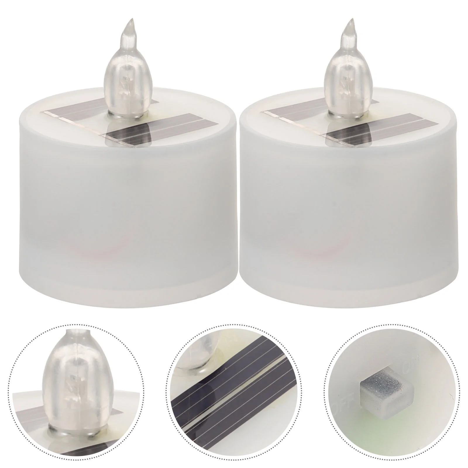 

4pcs Solar Lamps Solar Tea Lights Decorative LED Lamps Small Solar Tea Lights