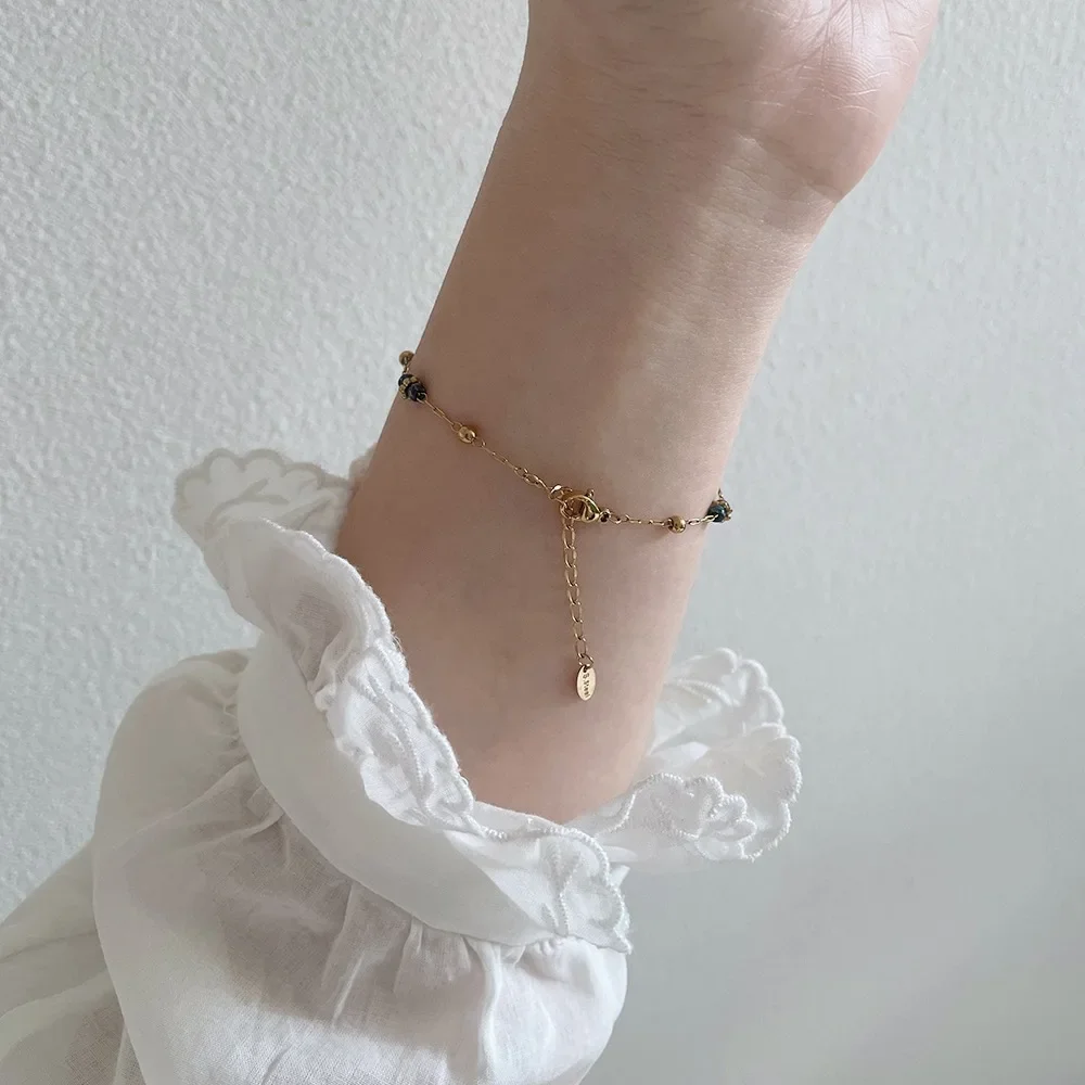 Стильная картина маслом RHYSONG звездное небо голубой рис бусины цепочка женское