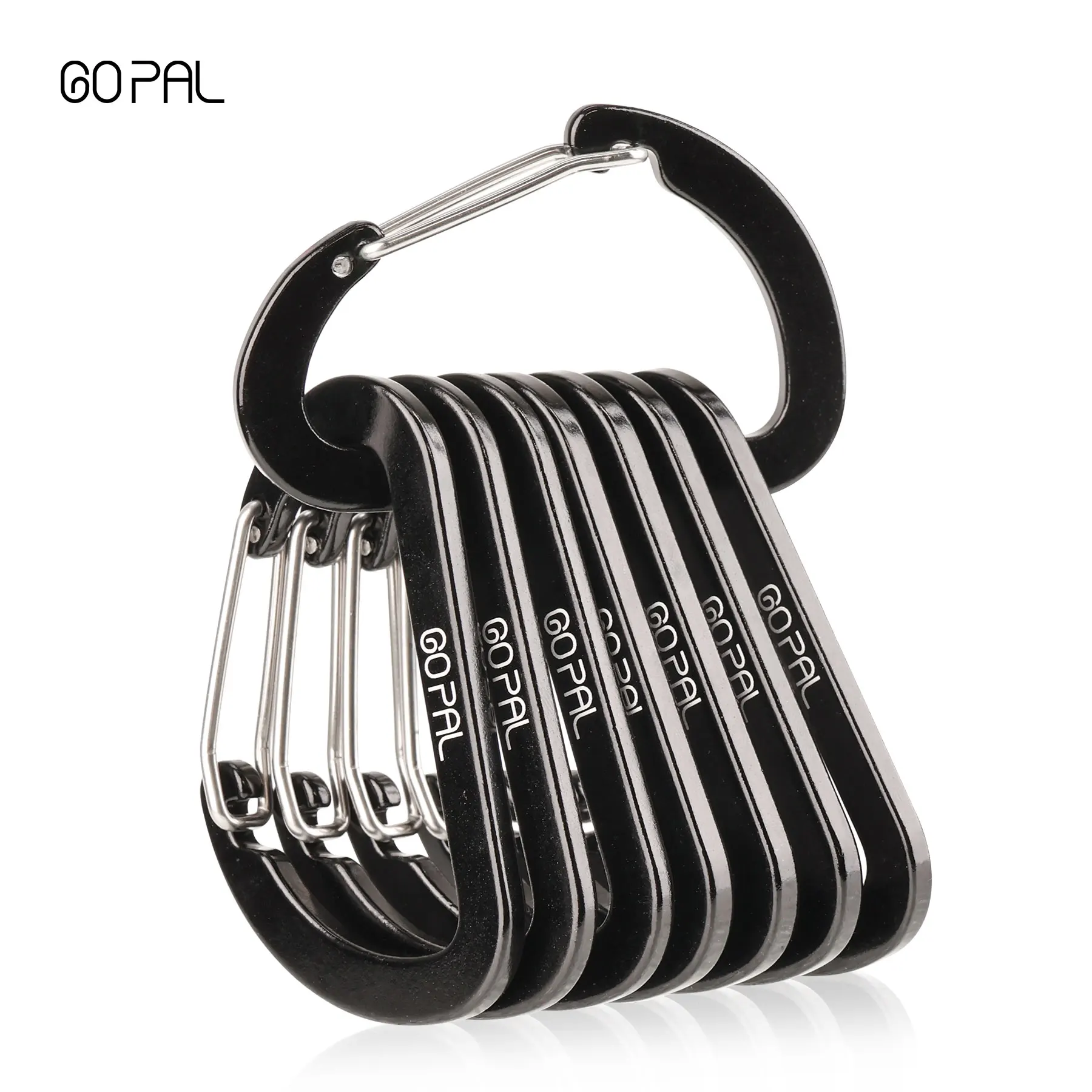 Go Pal GP02 8 шт. зажимы-карабины брелок из алюминиевого сплава зажим-карабин D-кольца