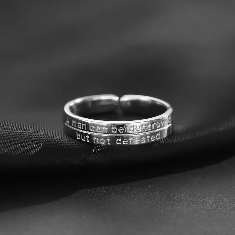 

Vintage Punk Letter Ring Men's Opening Adjustment Ring Valentine's Day Gift Banquet Jewelry Accessories