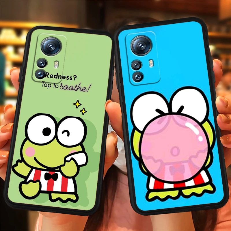 Sanrio милый KEROKERO KEROPPI для Xiaomi Mi 14 13T 13 12T 12 11T 11i 11 10T 10 Pro Lite ультратонкий черный чехол