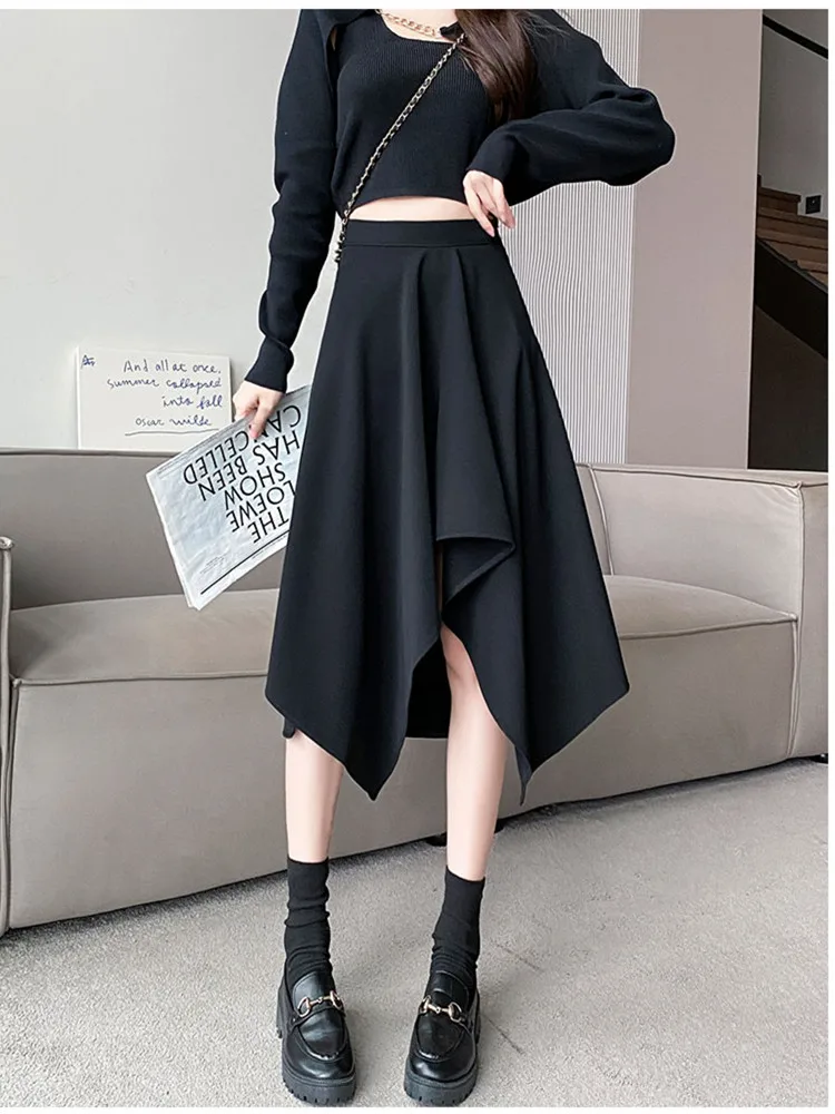 

2023 Spring And Summer New Korean High-waist Irregular Skirt For Women