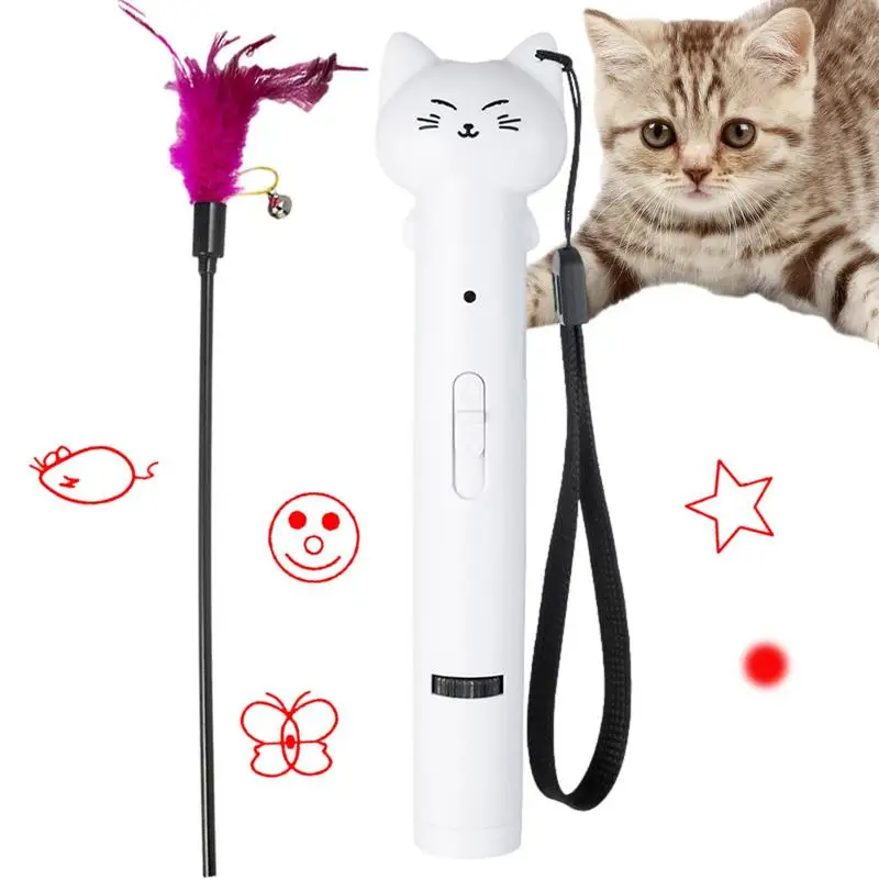 

4 In 1 Lasers Pointer Cat Pet Child Toys USB Rechargeable UV Torch Flashlight Mini Pet Training Dog Cat Pointer Teasing Pen
