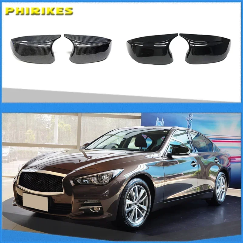 2 шт. глянцевые накладки на зеркала заднего вида Infiniti Q50 Q60 Q70 SQ50 XQ30 2014-2020