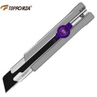 topforza 25mm width blade utility knife sk5 retractable blade box cutter heavy duty art knife auto lock sharp cutting tools