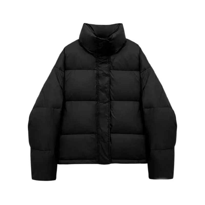Short Down Jacket 2022 Winter New Candy-Colored Stand-Up Collar Single-Breasted Thickened White Duck Down Casual Bread Coat enlarge