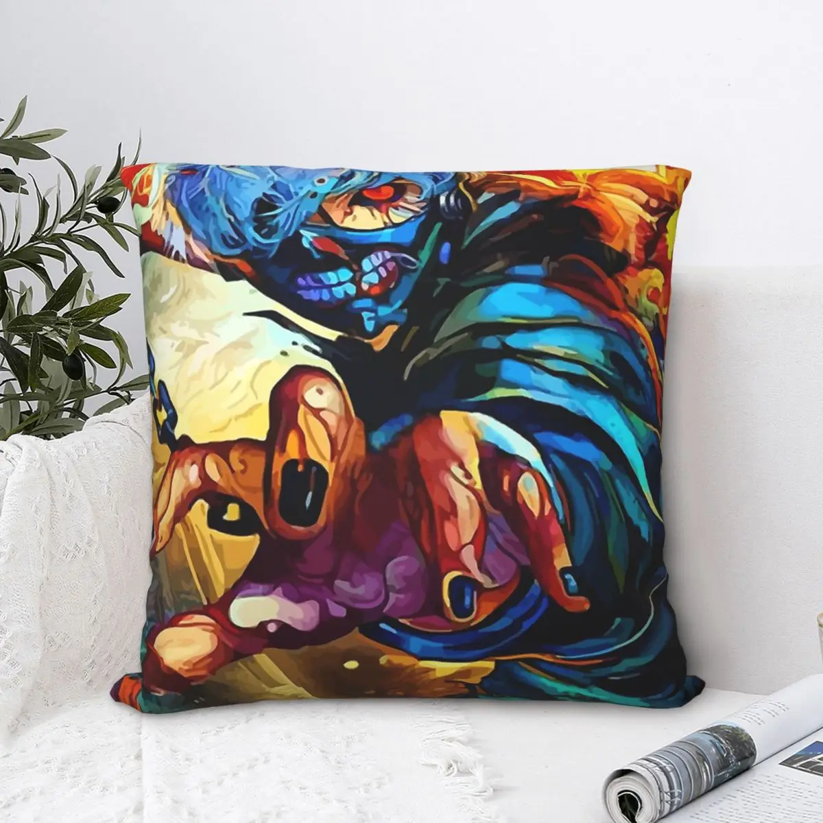 

Colorful Throw Pillow Case Tokyo Ghoul Adventure Anime Short Plus Cushion Covers Home Sofa Chair Decorative Backpack