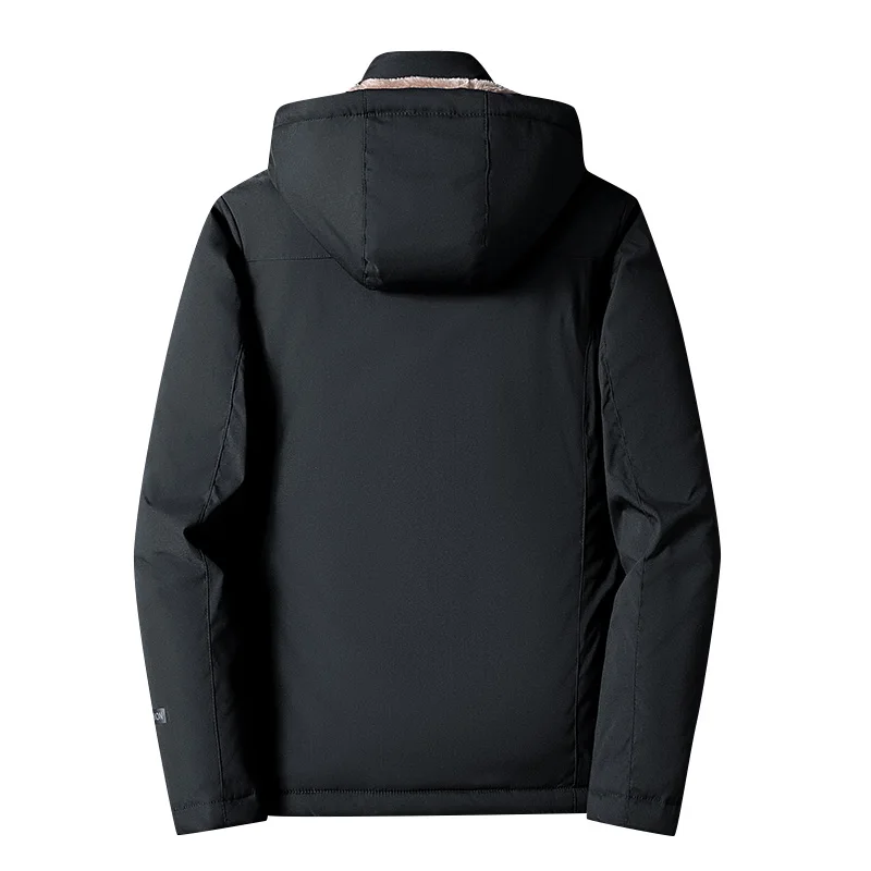 Men Winter New Casual Classic Warm Thick Fleece Parkas Jacket Coat Men Autumn Fashion Pockets Windproof Parka Men Plus Size 5XL