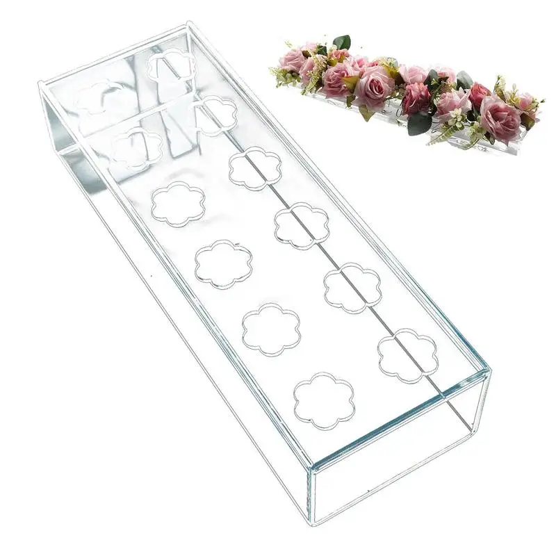 

Clear Acrylic Flower Rectangle Box Vases For Centerpieces Flower Vase Rectangular Floral Centerpiece For Dining Table